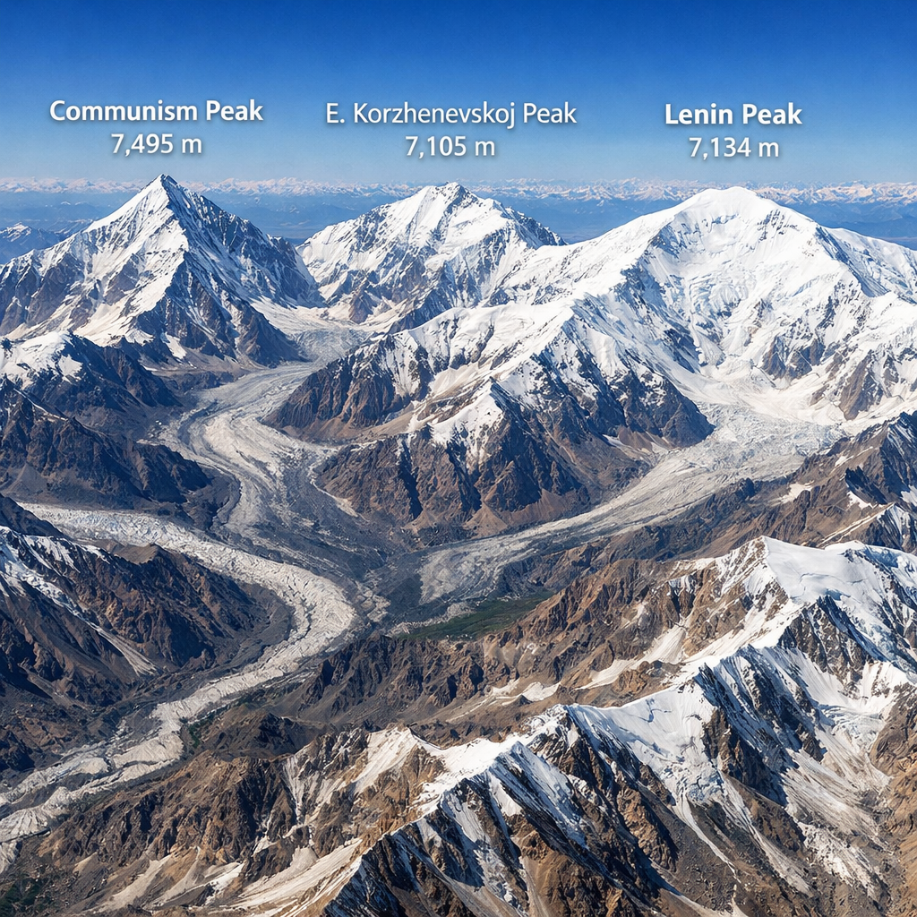 Climb the Pamirs: Lenin, Communism & Korzhenevskaya – Three 7000+ m Summits